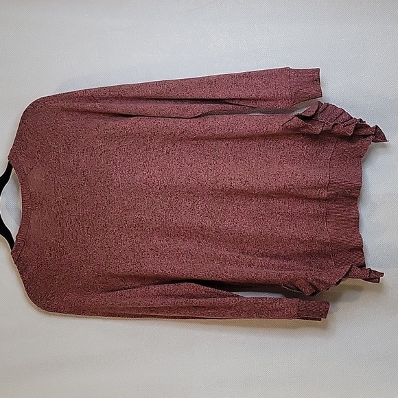 Anthropologie Sweater with Ruffled slits Oversized Postmark Fits Medium, Tag XS - Picture 5 of 8